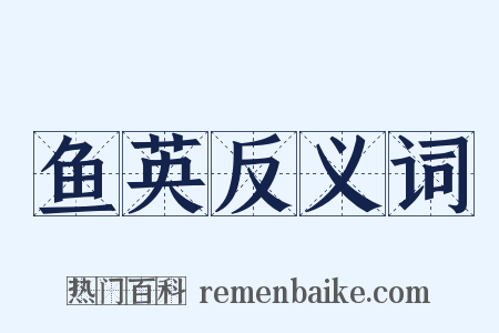 鱼英反义词是什么意思的图片